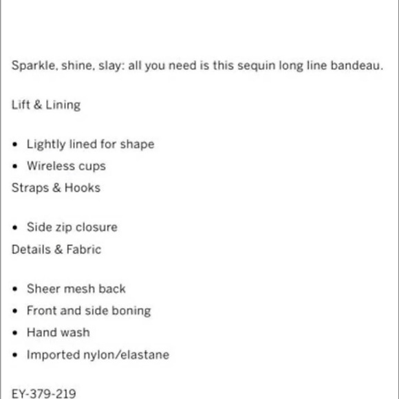 Victoria’s Secret Sequin bralette bandeau - Picture 3 of 4